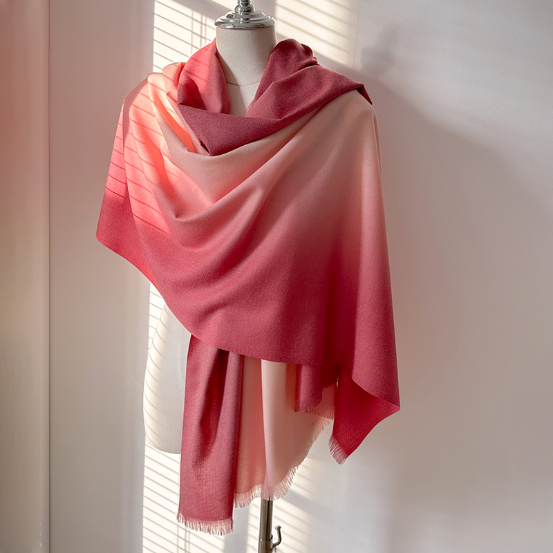 Cashmere Scarf - Luxury Winter Cashmere Scarf Women Gradient