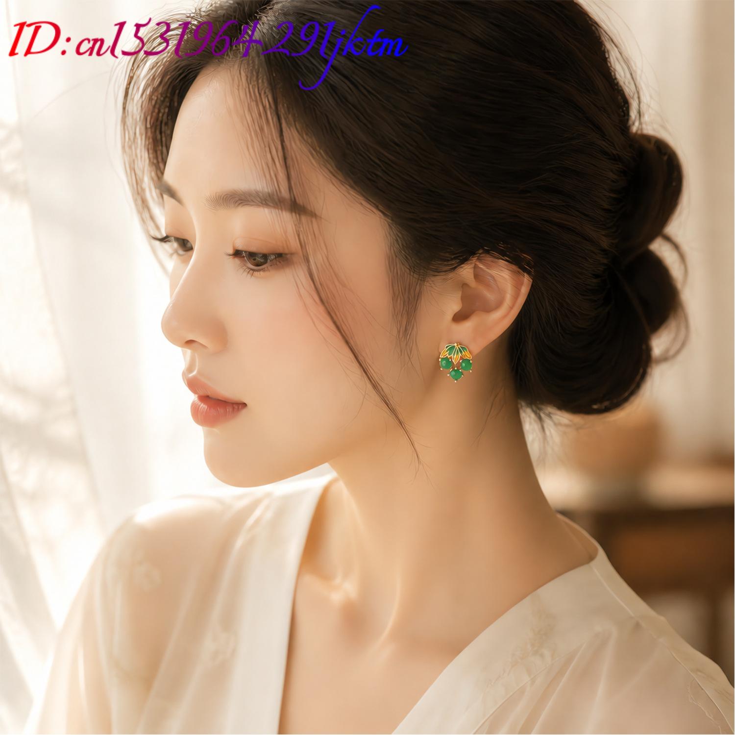 Burmese Jadeite Grape Earrings - Gold Plated Jewelry review and price