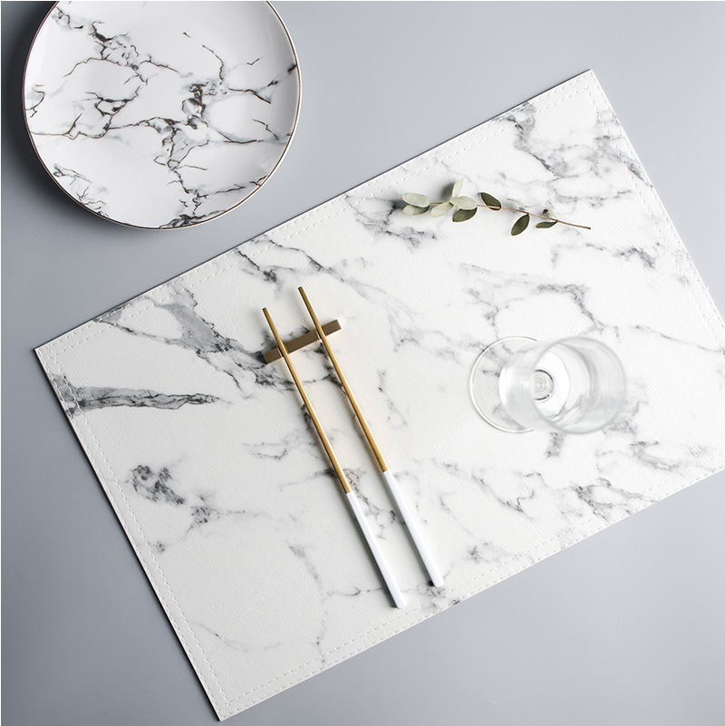 Luxury PU Heat Insulation Tabl - Marble Coaster Set review and price