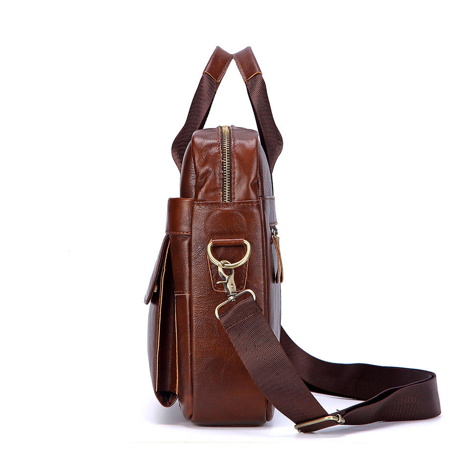 Men Genuine Leather Handbag Fa - Leather Briefcase review and price