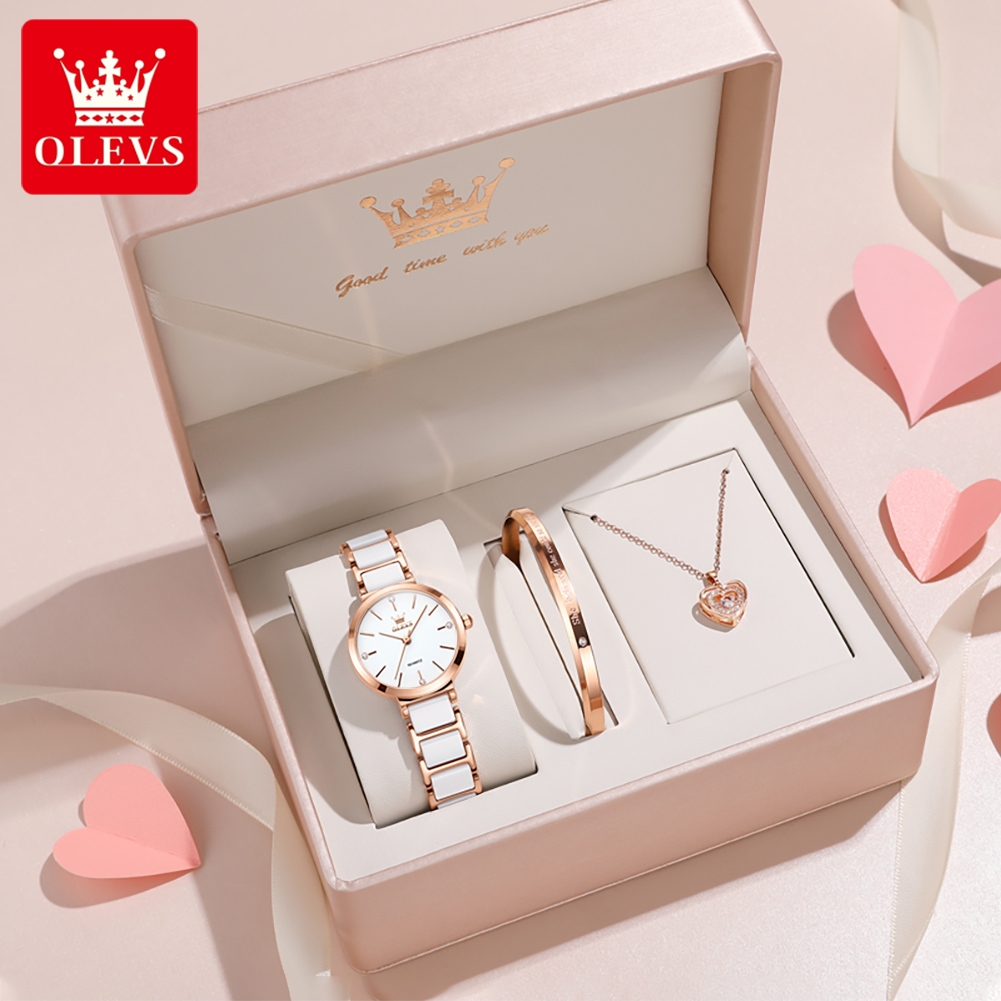 OLEVS Women Watch 5877 Luxury  - Luxury Gift Set review and price