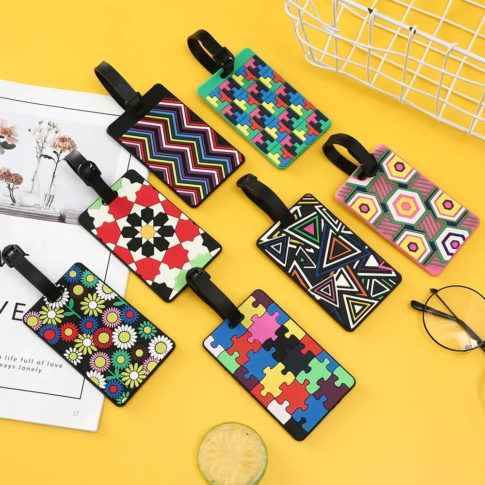 1PCS Geometric Luggage Tags Su - Travel Luggage Set review and price
