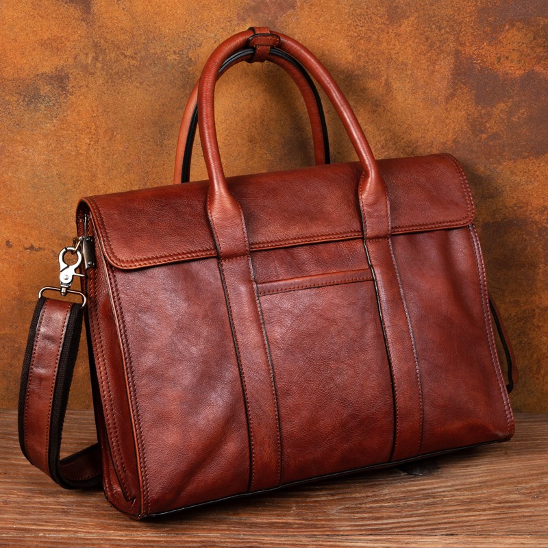 Vegetable tanned leather handb - Leather Briefcase review and price