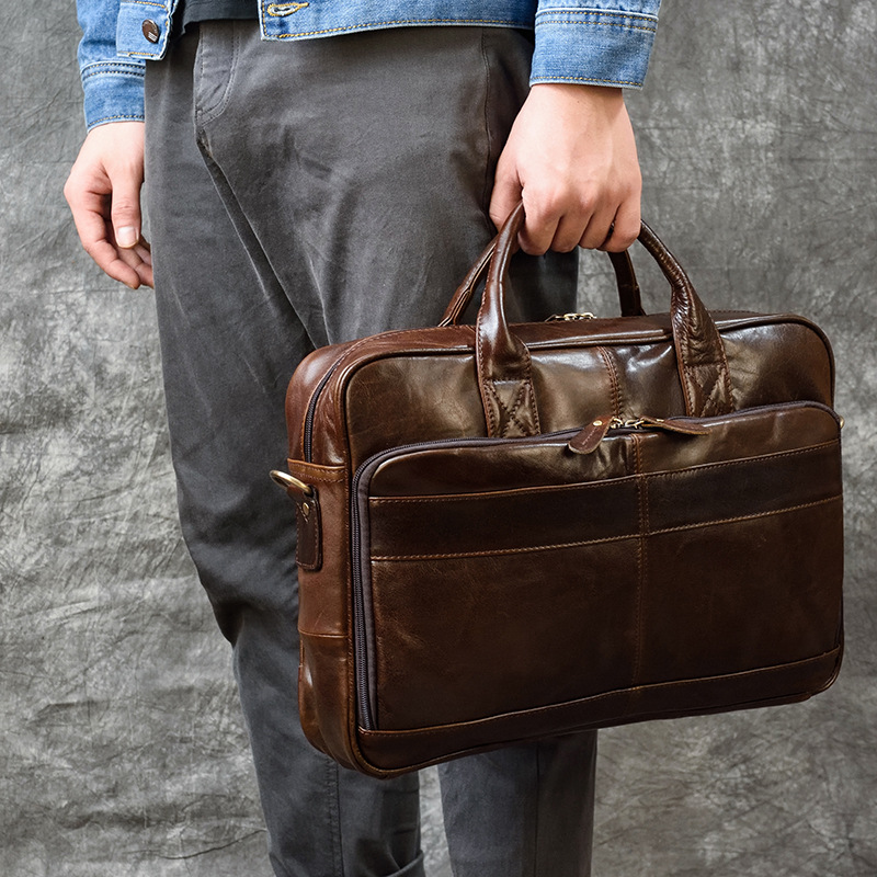 Luxury Genuine Leather Handbag - Leather Briefcase review and price