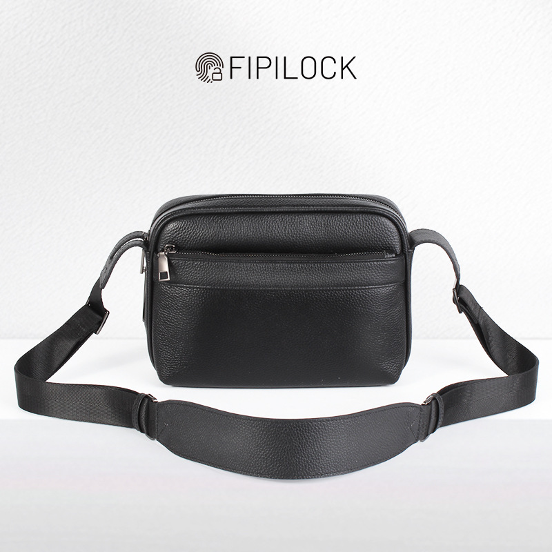 Anti-theft Fingerprint Lock Ba - Leather Wallet Men review and price