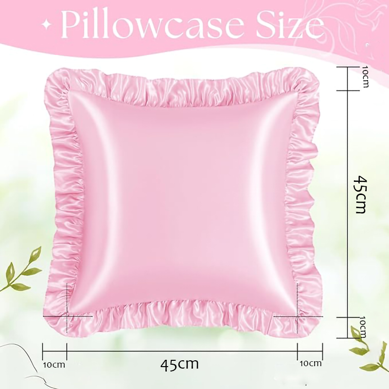 2Pcs Satin Ruffled Pillow Case - Silk Pillowcase review and price