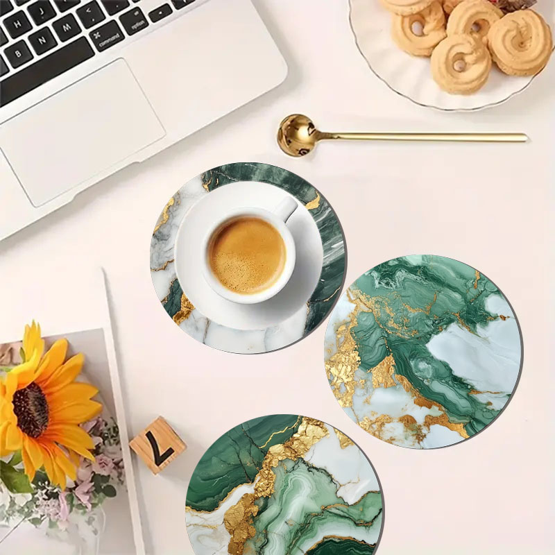 4 Pieces of Marble Pattern Pri - Marble Coaster Set review and price