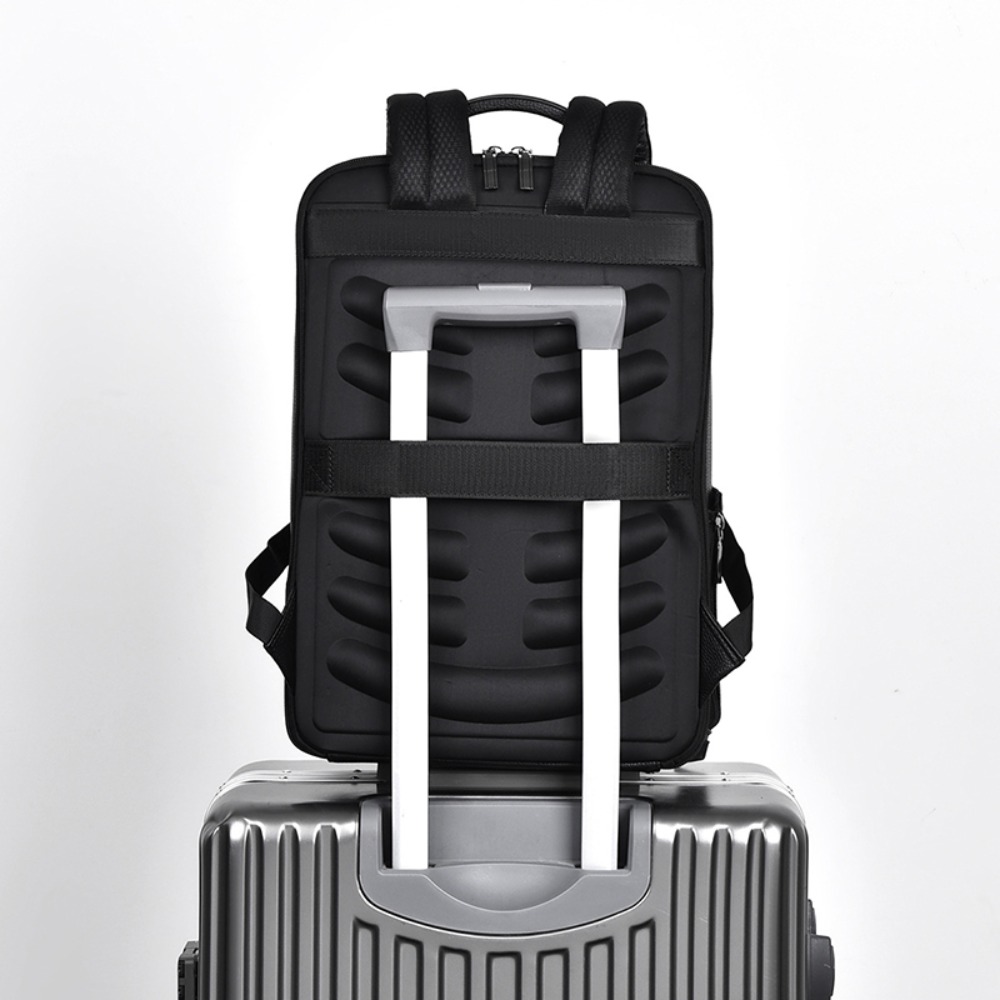 PU Leather Men's Backpack USB  - Leather Briefcase review and price