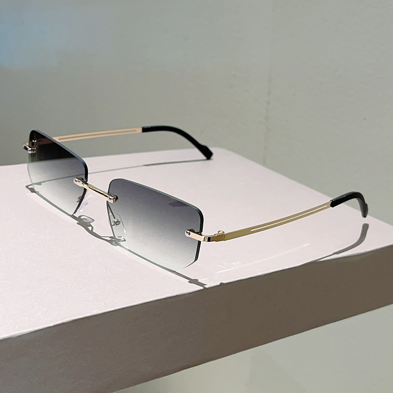 Fashion Rimless Rectangle Sung - Sunglasses Uv400 review and price