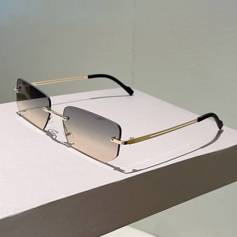 Fashion Rimless Rectangle Sung - Sunglasses Uv400 review and price